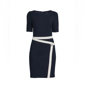 NWT DKNY Navy Dress with White Accent